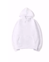 White Pullover Hoodie Sublimation Polyester